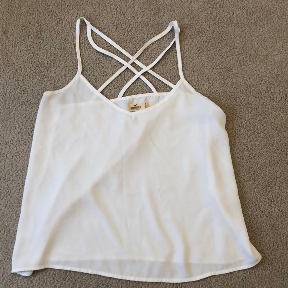 Silky white hollister tank top